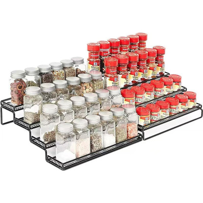Amazon multifunctional desktop storage seasoning rack, kitchen storage rack, ladder style shelf, no installation requir