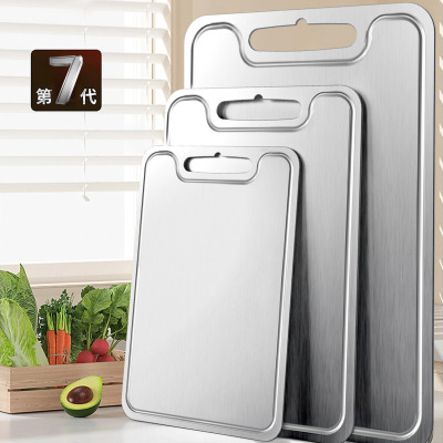 316 stainless steel cutting board with grooves, Amazon anti mold and antibacterial thickened 304 stainless steel cuttin