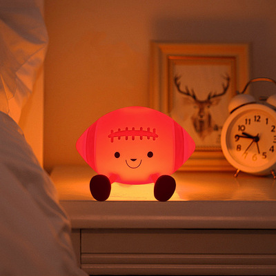 Three speed adjustable rugby night light, pat color changing atmosphere sensing light, new and unique ornament, super c