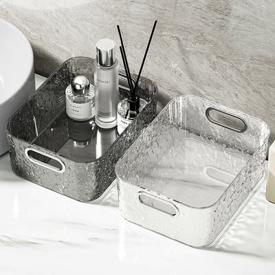 Cosmetics storage box, household bathroom, desktop, transparent dressing table, washbasin, skincare shelf