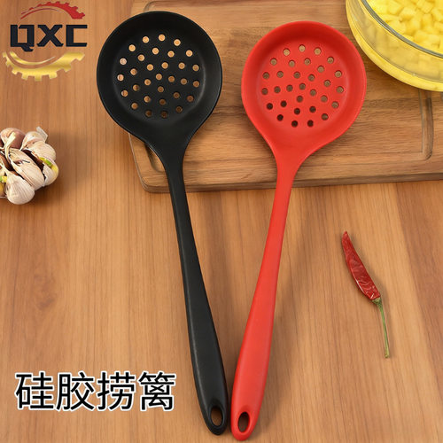 Silica gel bailing soup spoon, hot pot, oil filtering, Lo mein, big leaky spoon, integrated cooking appliance, househol
