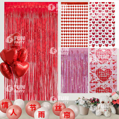 Cross border aluminum foil Valentine's Day background decoration proposal engagement wedding scene decoration balloon p