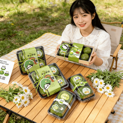 Qingtuan packaging box, mugwort Qingming fruit transparent packaging box, Xuemei niang egg yolk pastry baking transpare