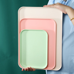 Nordic tray for home use, tea cups, water cups, tea trays, plastic living room coffee tables, rectangular fruit plates