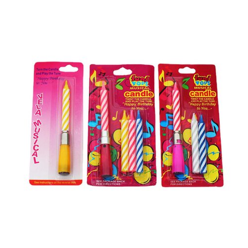 Controllable switch base, threaded music, birthday candles, cake candles that sing English birthday songs