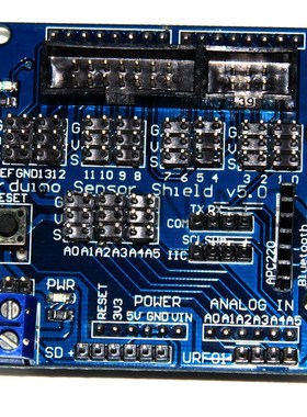 UNO R3 v5扩展板 sensor shield v5.0 电子积木 蓝色版