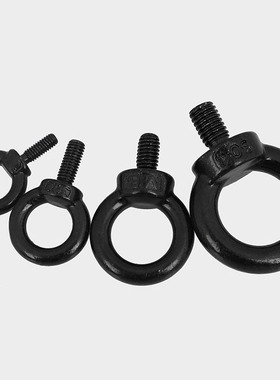M4M5bM6M8M10黑色304不锈钢国标吊环螺丝 电泳黑环形起重吊环螺钉