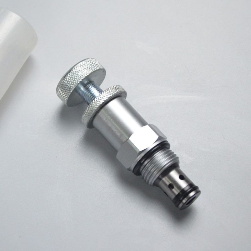 螺纹插装直动式溢流阀YF08-00调压安全油压阀手柄调节RV08 CRV02