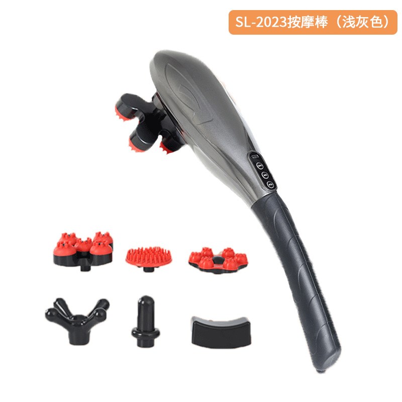 智能无线手持按摩棒便携式颈部腰部背部腿部颈椎仪震动捶打按摩器