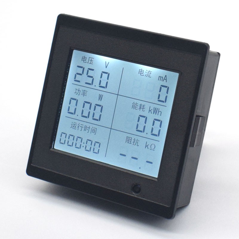 液晶数显直流电压电流表 6-200V功率能耗阻抗多功能表测试仪 20A