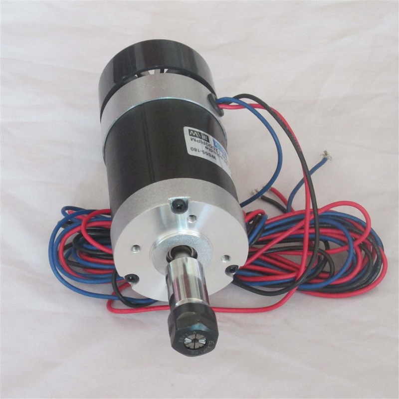 猛400W无刷主轴电机WS55-180高速直流CNC主轴PCB雕刻机48V