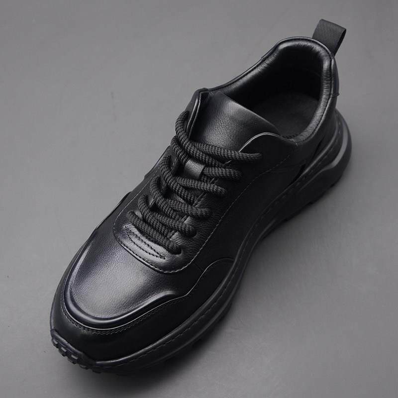 Ocnltiy时尚轻便真皮软底休闲鞋男2025秋冬新款男鞋舒适运动鞋男