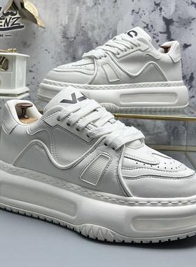 ROLENZ高端设计品牌男鞋厚底增高老爹鞋男士春季运动小白鞋休闲