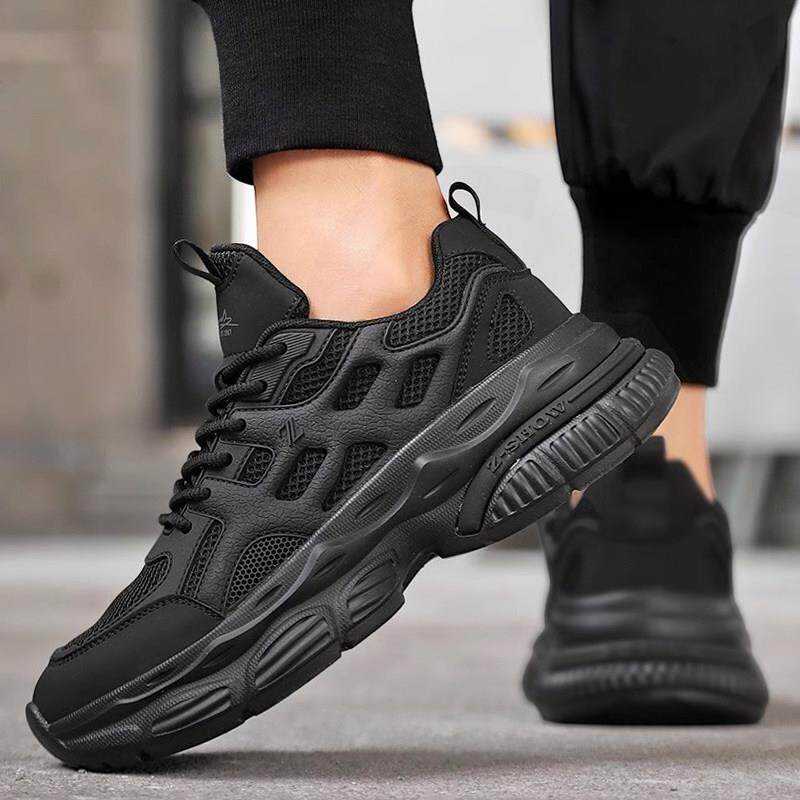 透气男鞋2025新款运动跑步白色夏季网面休闲小白鞋子老爹潮鞋男款