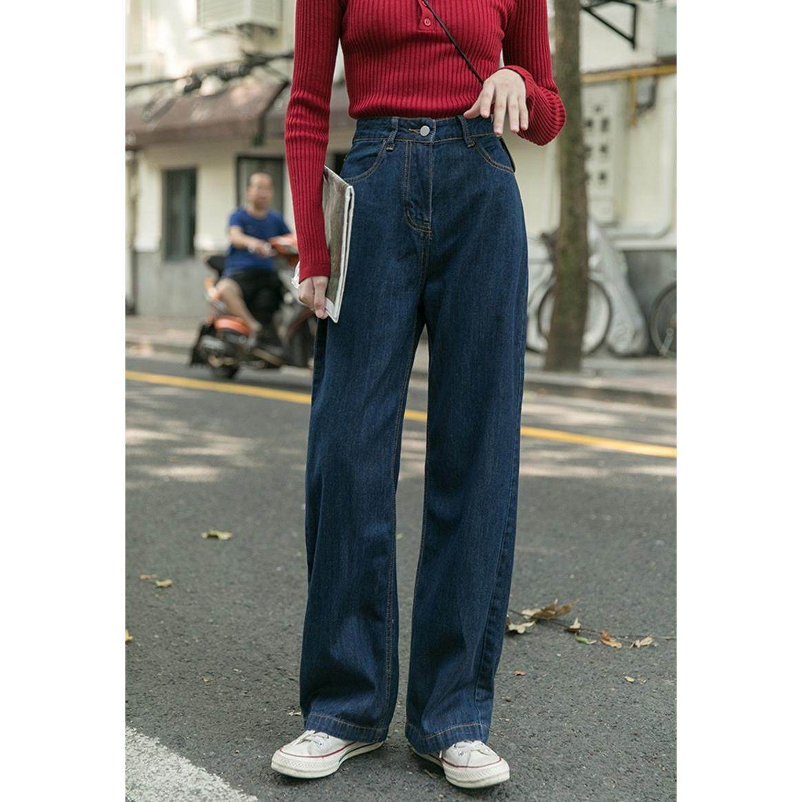 Mere Kore高腰直筒加绒阔腿牛仔裤女2025秋冬新款复古宽松小个子,女装/女士精品,牛仔裤,淘宝优惠券,粉丝福利购,淘宝优惠卷