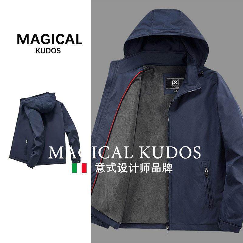 MAGICAL KUDOS秋冬加绒夹克男加厚上衣宽松冲锋厚款防风运动外套,男装,秀禾服,淘宝优惠券,粉丝福利购,淘宝优惠卷
