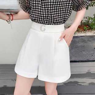西装 宽松阔腿高腰直筒a字休闲五分中裤 短裤 薄款 子 女夏季 2026新款
