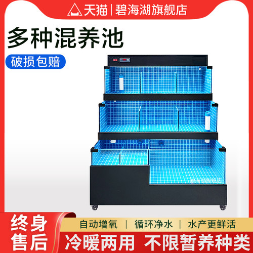 海鲜池商用一体制冷机海鲜缸贝类池饭店专用超市水产餐饮海鲜鱼缸