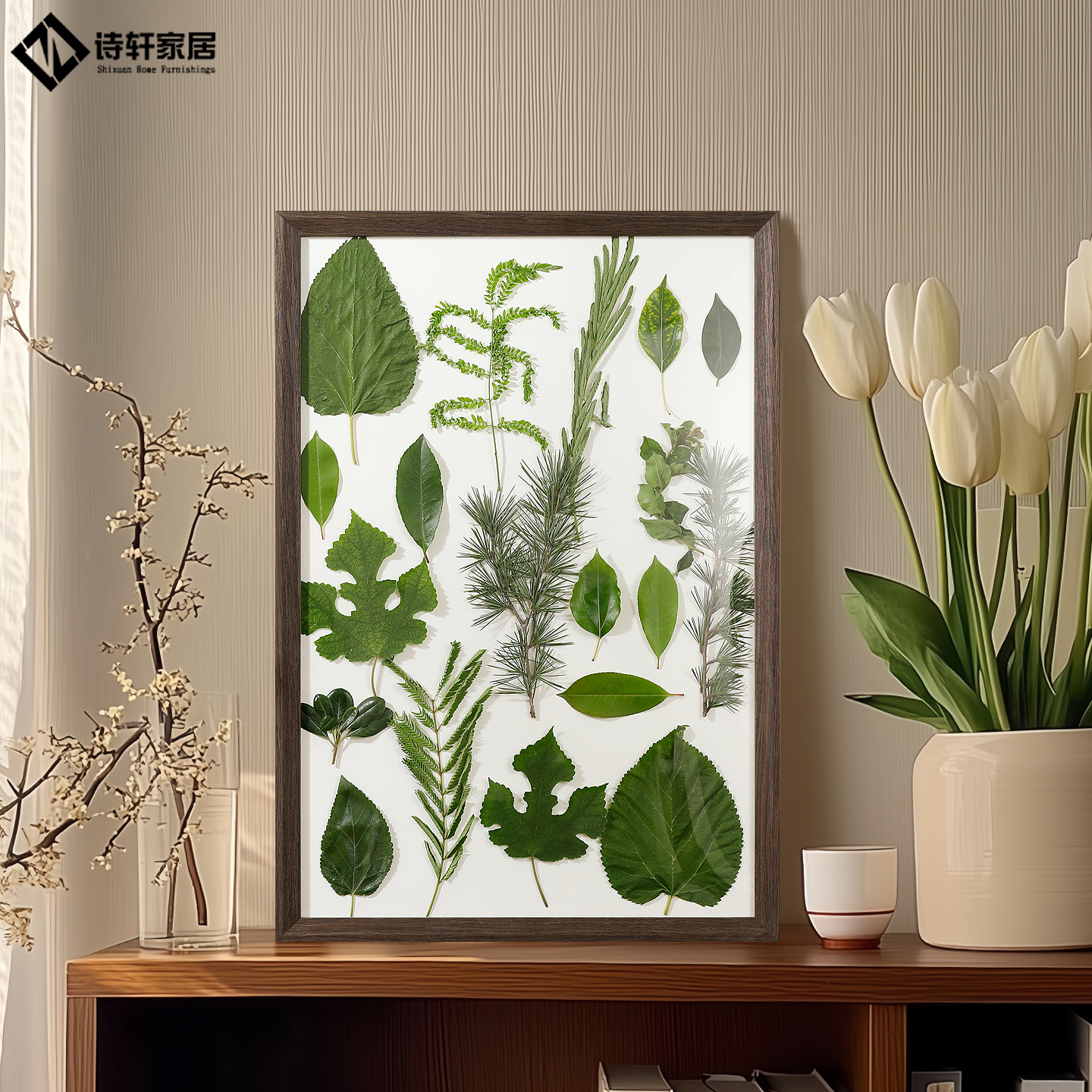 落叶相框摆台装饰捡秋变色树叶diy秋天叶子收集植物标本画框挂墙图片