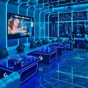新款KTV酒吧娱乐时尚高档深渊发光茶几包厢专用加厚不锈钢桌子台