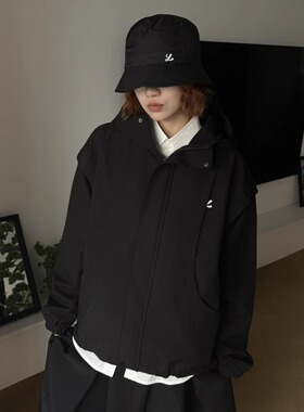 Y2NG户外冲锋衣服防水徒步登山连帽休闲夹克外套