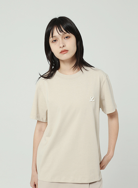 Y2NG创意刺绣logo重磅oversize宽松圆领短袖男女同款