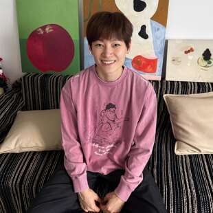 Y2NG两面穿复古炒盐做旧洗水双面印花圆领长袖 打底T恤