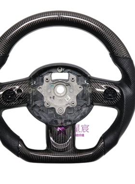 适用于新款miniF60内饰F56碳纤维方向盘真皮cooper装饰clubman