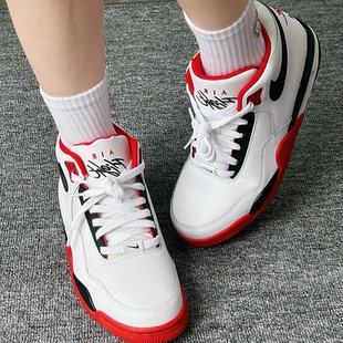 经典 风格 中帮 Nike 男女同款 Legacy 复古篮球鞋 红白 Flight