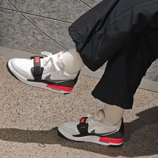 Jordan Legacy 312 舒适贴合 低帮复古篮球鞋男款白红 CD7069-113