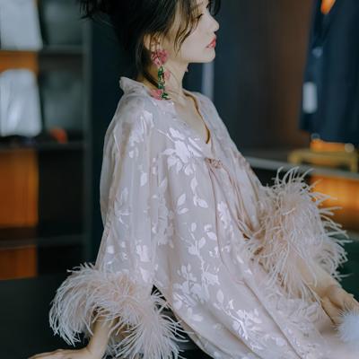 新中式晨袍新娘晨拍礼服婚礼结婚