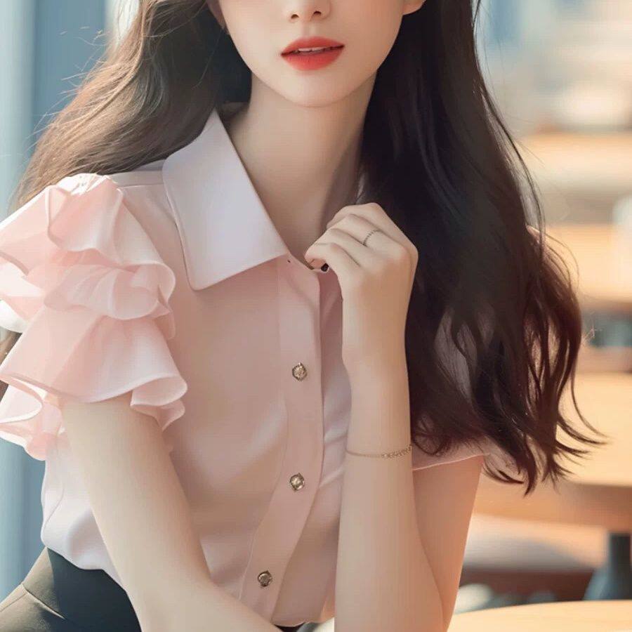 洋气减龄上衣漂亮新款2025小衫短款小个子百搭紫色衬衫女夏季新款