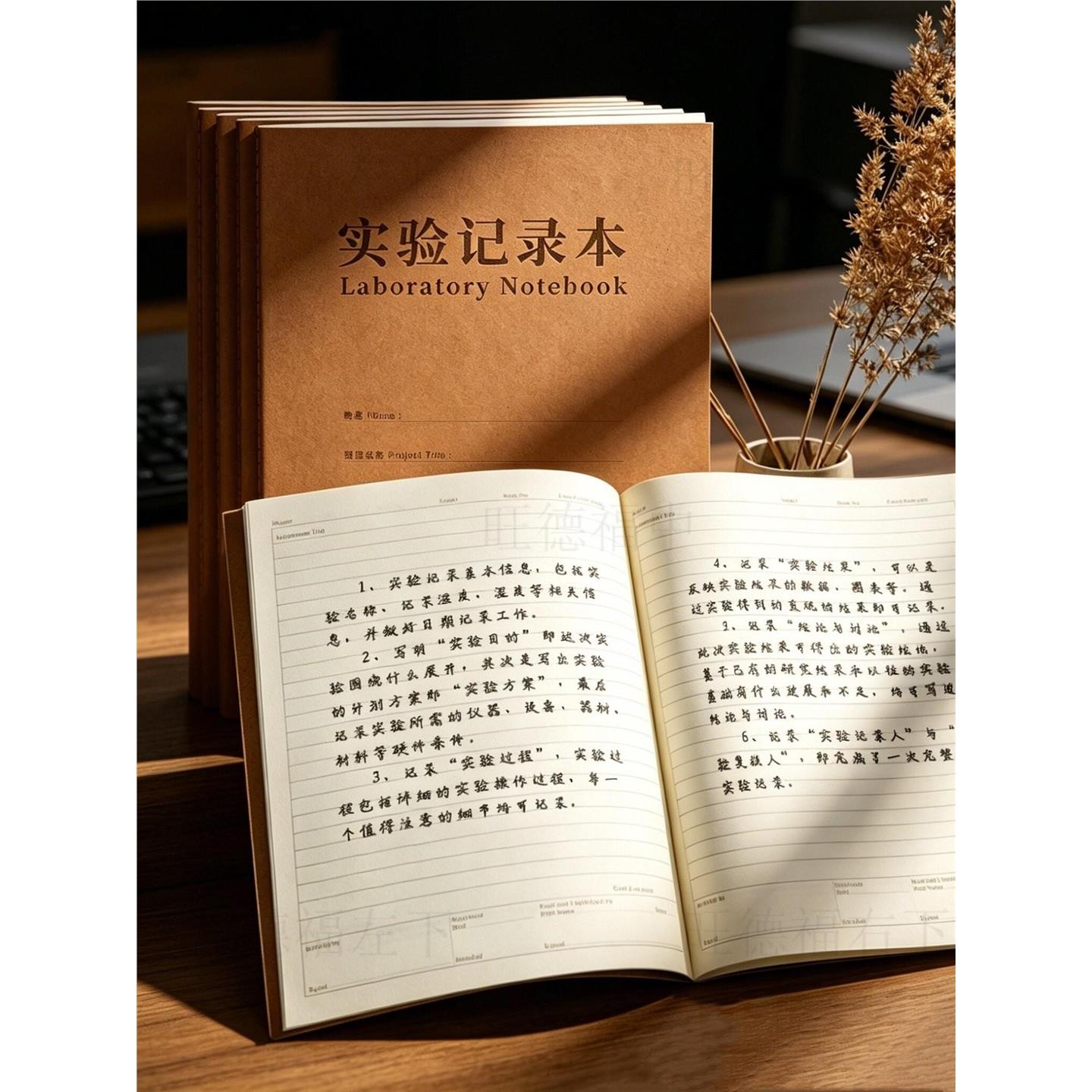 实验记录本科研研究生博士生导师课题报告物理实验化学实验手册A4