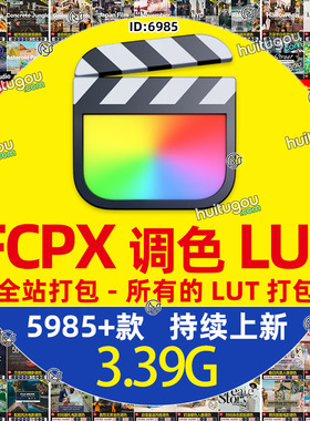 FCPX调色LUT Final Cut Pro X视频调色LUT素材-全站打包