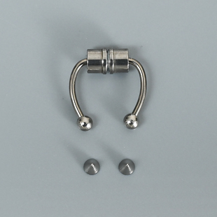 不打孔假鼻环钛钢欧美朋克辣妹无洞磁吸鼻中隔环鼻钉个性免穿孔潮