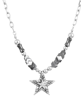 Y2K重工钉珠星星项链钛钢
