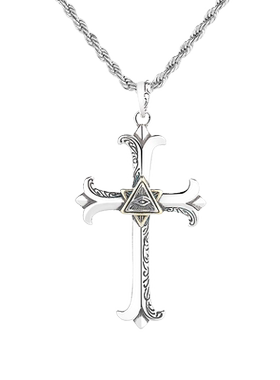 上帝之眼吊坠项链男潮帅气嘻哈