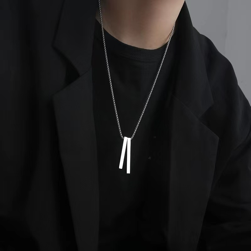 钛钢项链男潮设计感小众高街配饰