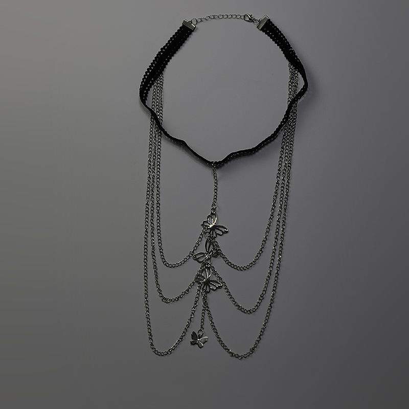 无聊了大腿上戴几只波浪蝴蝶！