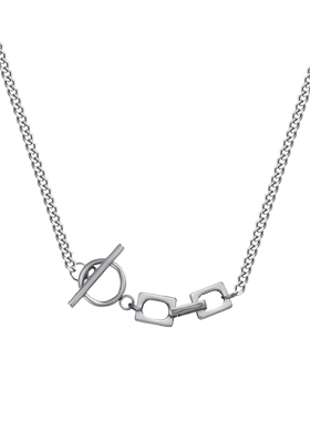 钛钢项链男潮小众高级感锁骨链男