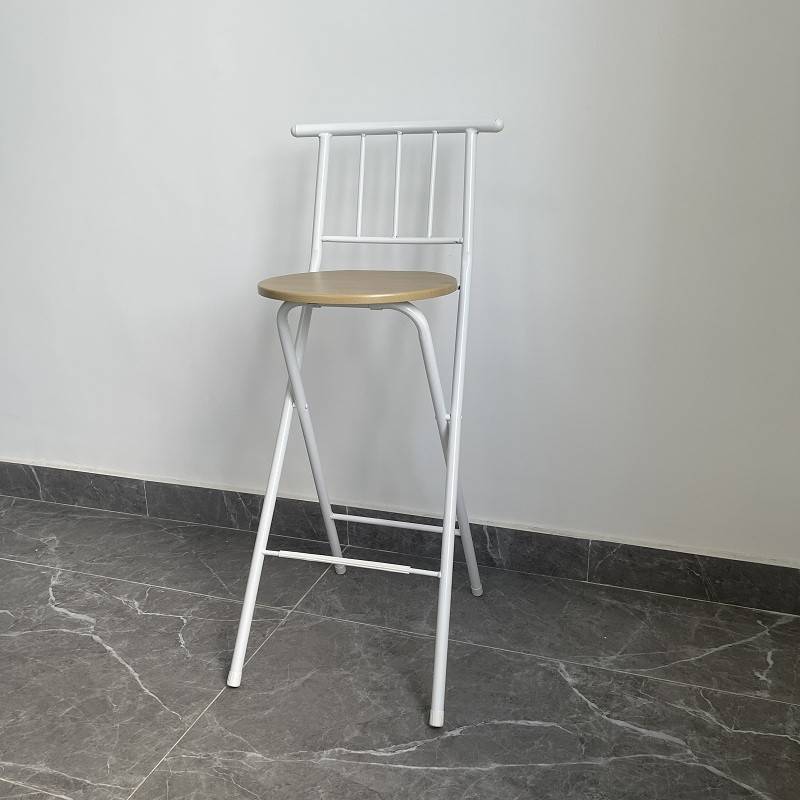 叠高脚折凳吧吧台酒椅椅外椅钓鱼阳台休收台78411闲银家用户椅靠