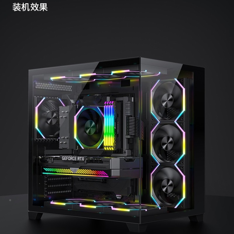 尼克酷光尔梭410 AVB机箱风1G4CCM静12M扇步神光同5针PRWM5691温