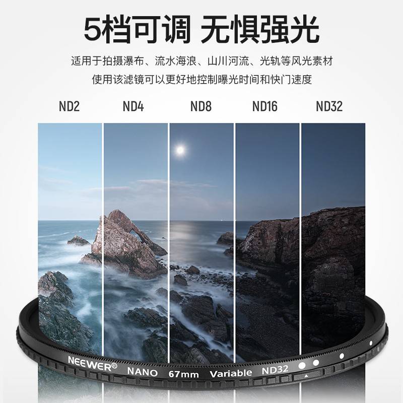 NE7EWE/无品牌/尔 高清真磁吸D23-ND32滤镜MRRC可调ND纽减光3/4/5