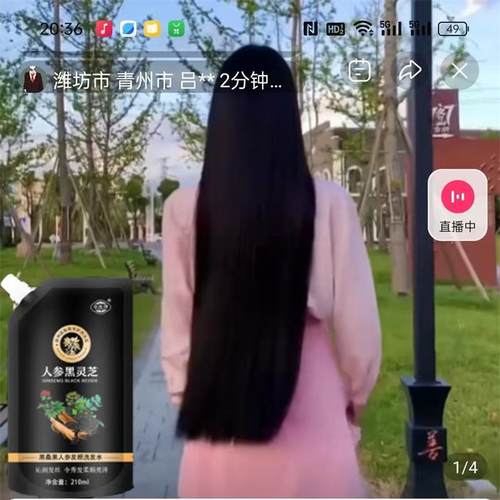 草本泽黑灵芝人参发根洗发水淇淇商行苗寨植物养发官方旗舰店正品