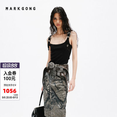 MARKGONG金属肩带扣背心