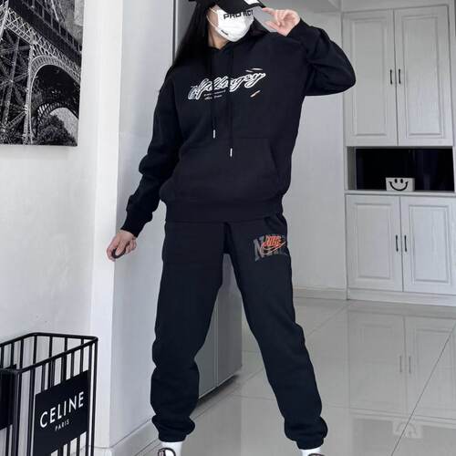 Nike耐克 Club 字母印花休闲裤 加绒运动长裤 FV4454-010