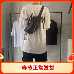 耐克/NIKE 3L运动休闲拉链椰奶白黑色腰包 FZ7221