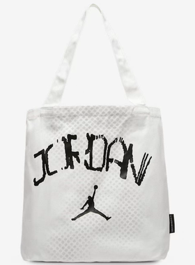 Nike/耐克 Jordan 印花男女托特包购物袋白色单肩包 IF3759-100