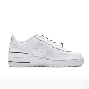 Nike Air  皮革 舒适日常 低帮 儿童板鞋 白黑 青少年CJ4092-100