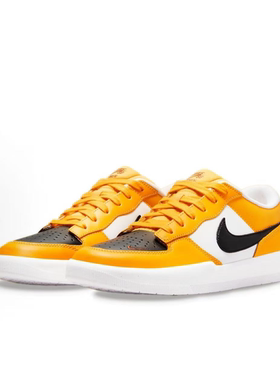 Nike/耐克 SB Force 58 舒适薄底 透气低帮黑橙板鞋 DH7505-700
